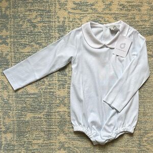 The Proper Peony Baby Peter Pan Collar Light Blue Stripe Bubble